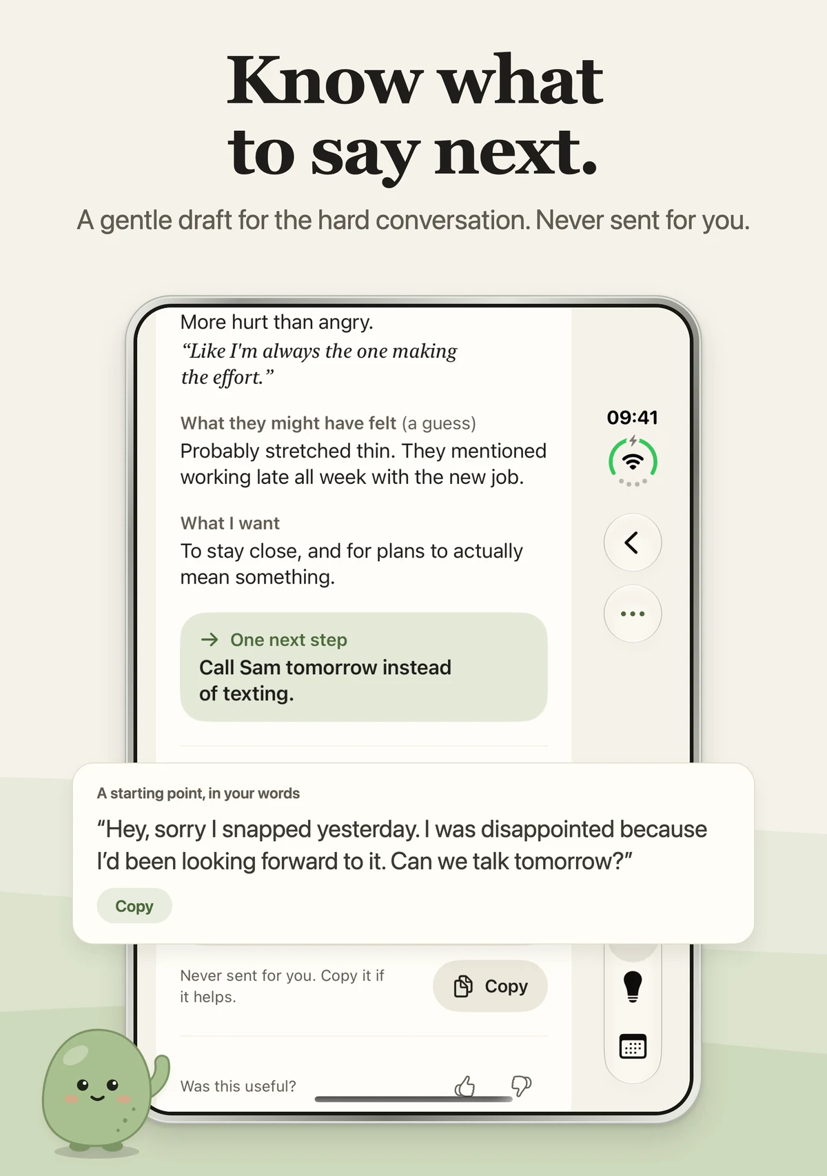 A message draft on the outer display of iPhone Duo.